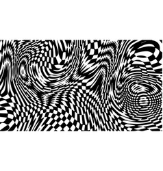 Black And White Chess Wave Pattern Checker Board