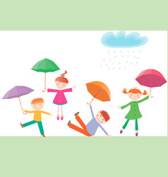 Children With Umbrellas