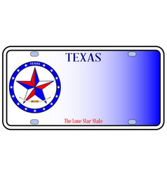 Texas Auto License Plate