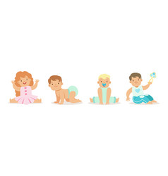 Baby Boy And Girl Infant Character Set