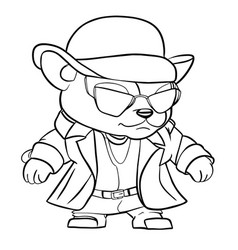 Gangster Puppy Coloring Page