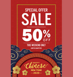 Happy Chinese New Year 2020 Sale Banner Design