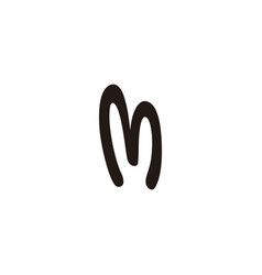 Letter M Simple Geometric Symbol Simple Logo