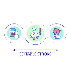 Spotting Accounting Fraud Loop Concept Icon