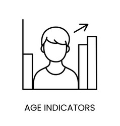 Age Indicators Of Cancer Line Icon