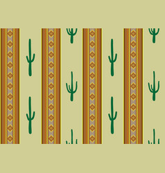 Ethnic Ornament And Cati Stripes Seamless Pattern