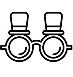 Party Glasses Icon New Year Realated