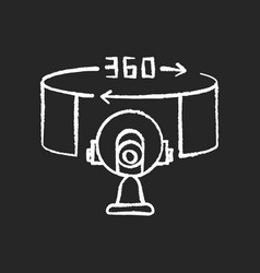 Vr Camera Chalk White Icon On Black Background