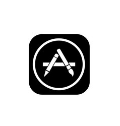 App Store Icon Logo Phone Apple Symbol Black