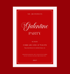 Isolated Galentines Day Party Invitation