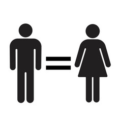 Man Equal To Woman Gender Equality Concept Design