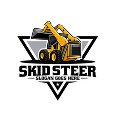 Skid Steer Heavy Equipment Logo