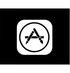 App Store Icon Logo Phone Apple Symbol White