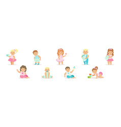 Baby Boy And Girl Infant Character Set