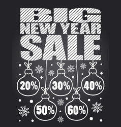 Big Sale New Year Chalkboard Card