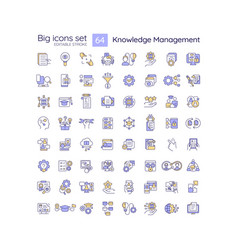 Customizable Big Icon Set For Knowledge Management