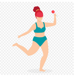 Female Character With Ginger Hair In Bikini Dance