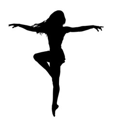 Slender Girl Dancing Ballet