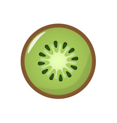 Slice Of Fresh Kiwi Fruit Logo Icon Design