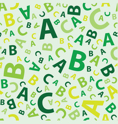 Green Abc Letter Background Seamless Set