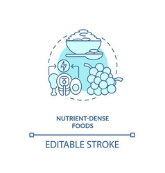 Nutrient Dense Foods Blue Concept Icon