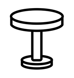 Round Table Thick Line Icon