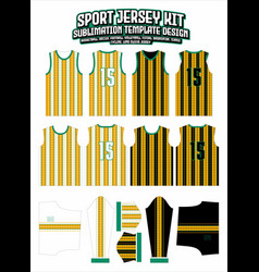 Yellow Stripes Lines Jersey Design Sportswear