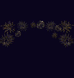 Background Dark Sky With Colored Festive Fireworks