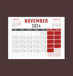 Calendar For November 2024 Starts Monday