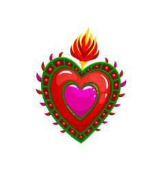 Mexican Sacred Heart Tattoo Love Passion Symbol