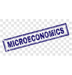 Scratched Microeconomics Rectangle Stamp