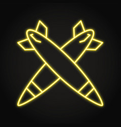 War Neon Icon In Line Style