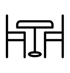 Dining Table Thick Line Icon