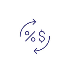 Dollar And Percentage Circulation Line Icon