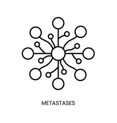 Metastasis Line Icon Cancer Disease