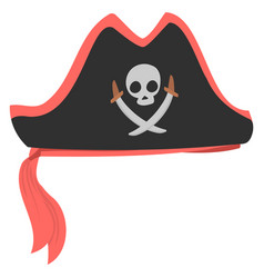 Pirate Hat Color Icon Retro Marine Captain Cap