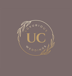 Uc Initials Letter Wedding Monogram Logos