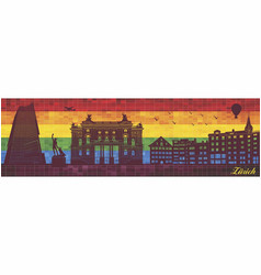 Zurich On Lgbt Flag Background