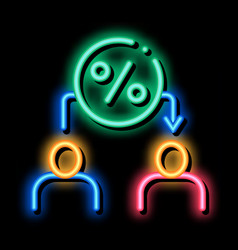 Lend Money Human Neon Glow Icon