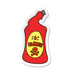 Sticker Of A Cartoon Bleach Bottle