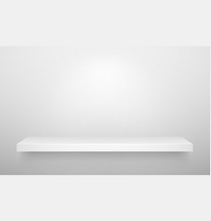 White Realistic Shelf On Wall Mockup