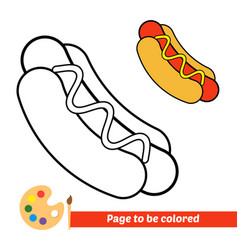 Coloring Book For Kids Hot Dog