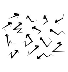 Hand Drawn Black Arrows Icons Set Arrow Icon