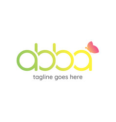 Logo Design About With Abba Text With Butterfly