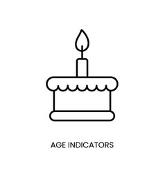 Age Indicators Of Cancer Line Icon