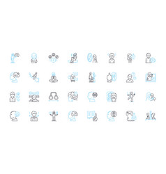 Animal Behavior Linear Icons Set Instinct