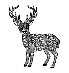 Deer With Floral Ornament Decoration