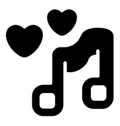 Love Music Symbol Black Icon