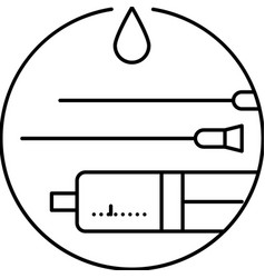 Sharing Needles Hiv Transmission Line Icon