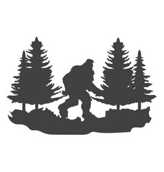 Bigfoot Walking In Forest Cut Out